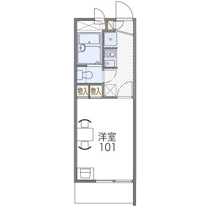 1K Mansion in Hamaderamotomachi - Sakai-shi Nishi-ku Floorplan