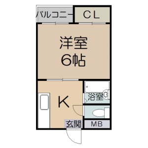 1DK Mansion in Tennojichominami - Osaka-shi Abeno-ku Floorplan