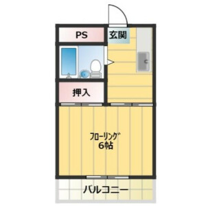 1K Apartment in Torigoe - Yokohama-shi Kanagawa-ku Floorplan