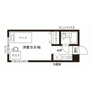 1R Mansion in Funabashi - Setagaya-ku Floorplan