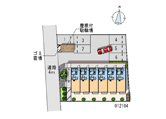 1K Apartment to Rent in Koganei-shi Floorplan