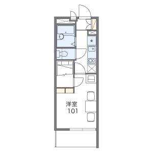 1K Mansion in Tsuruma - Fujimi-shi Floorplan