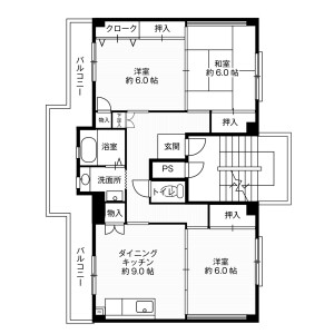 3DK Mansion in Oshima - Hiratsuka-shi Floorplan