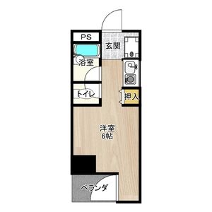 1K Mansion in Karasugatsuji - Osaka-shi Tennoji-ku Floorplan