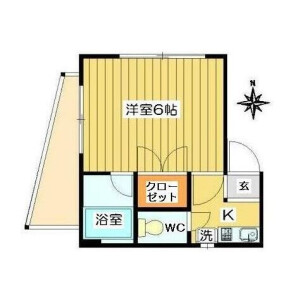 1K Mansion in Okusawa - Setagaya-ku Floorplan