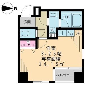 1R Mansion in Chitose - Sumida-ku Floorplan