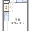 京都市山科区出租中的1R公寓 房屋布局