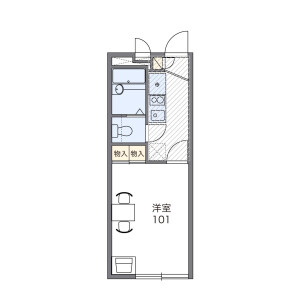 1K Apartment in Momijigaoka - Fuchu-shi Floorplan