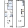 1LDK Apartment to Rent in Nagoya-shi Moriyama-ku Floorplan
