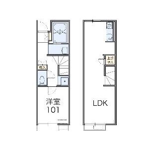 1LDK Apartment in Shimoshidami - Nagoya-shi Moriyama-ku Floorplan