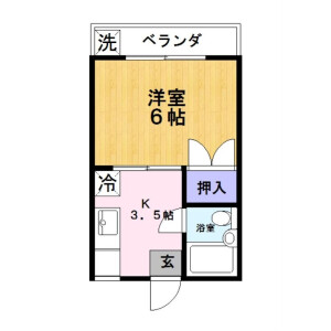1K Mansion in Oyata - Adachi-ku Floorplan