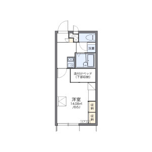 1K Apartment in Komenoi - Toride-shi Floorplan