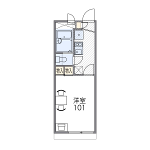 1K Apartment in Ebisucho - Kyoto-shi Kamigyo-ku Floorplan