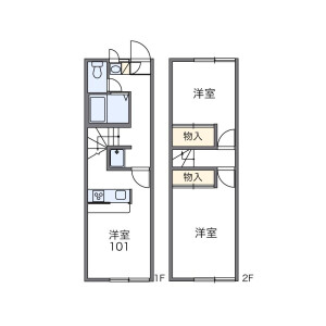 2DK Mansion in Shindenjuku - Zama-shi Floorplan