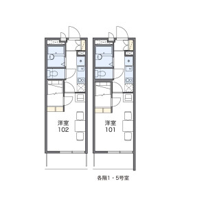 1K Mansion in Takaki - Fukuoka-shi Minami-ku Floorplan