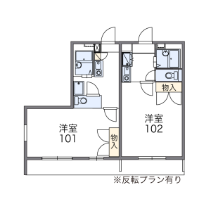 1K Apartment in Kokubukita - Ebina-shi Floorplan