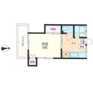 1K Apartment in Yakumo - Meguro-ku Floorplan