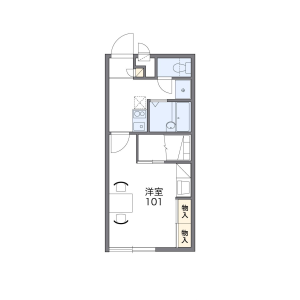 1K Apartment in Shigedome - Fukuoka-shi Sawara-ku Floorplan