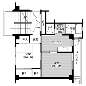 2K Mansion in Tachiyagawa - Yamagata-shi Floorplan