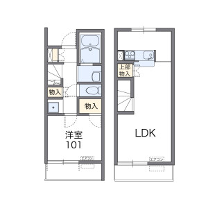 1LDK Apartment in Nakakiyoto - Kiyose-shi Floorplan