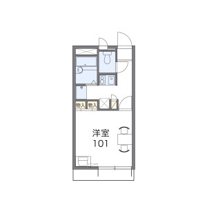 1K Apartment in Inadera - Amagasaki-shi Floorplan
