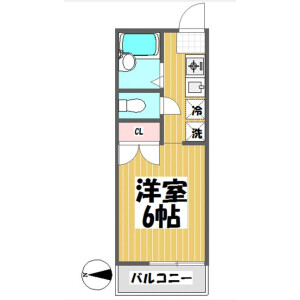 1K Mansion in Tairamachi - Meguro-ku Floorplan