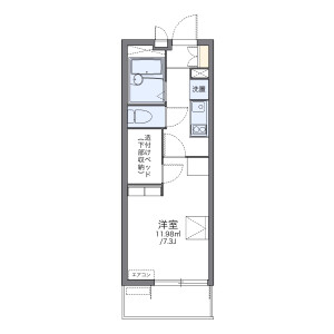 1K Mansion in Koeicho - Kawagoe-shi Floorplan