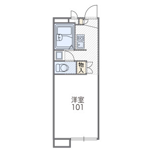 1K Apartment in Takaai - Osaka-shi Higashisumiyoshi-ku Floorplan