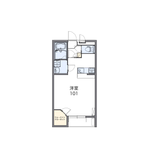 1K Apartment in Shimoayashi - Sendai-shi Aoba-ku Floorplan