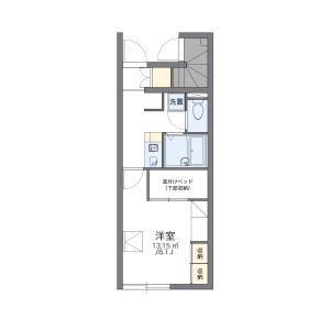 1K Apartment in Kamitomatsuri - Utsunomiya-shi Floorplan