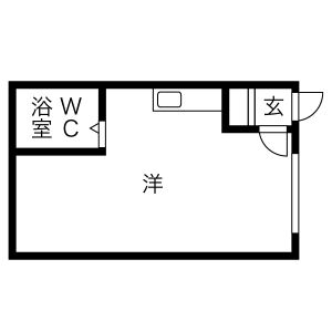 1R Apartment in Kasugacho - Tomakomai-shi Floorplan