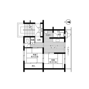 2DK Mansion in Fukudahommachi - Nagasaki-shi Floorplan