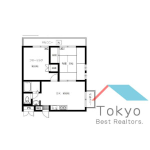 2DK Mansion in Nogata - Nakano-ku Floorplan