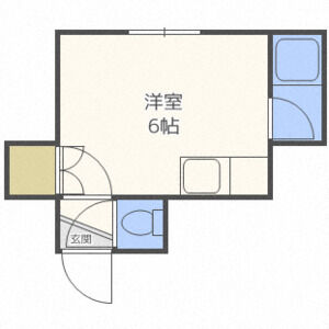 1R Apartment in Kita27-johigashi - Sapporo-shi Higashi-ku Floorplan
