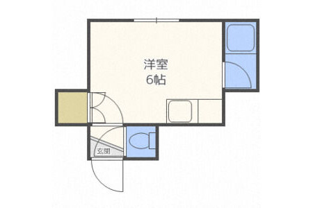 1R Apartment to Rent in Sapporo-shi Higashi-ku Floorplan
