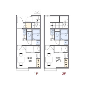 1K Apartment in Hajikacho - Ashikaga-shi Floorplan