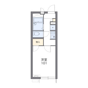 1K Apartment in Tsunabamachi - Fukuoka-shi Hakata-ku Floorplan