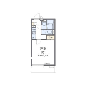 1K Mansion in Higashirinkan - Sagamihara-shi Minami-ku Floorplan