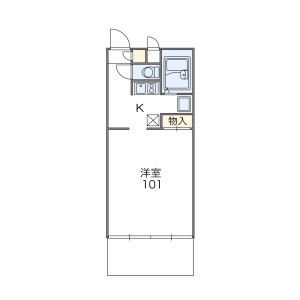 1K Mansion in Shimanochi - Higashiosaka-shi Floorplan