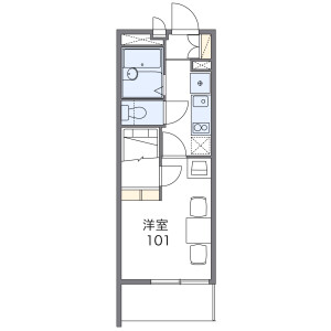 1K Apartment in Kizaki - Saitama-shi Urawa-ku Floorplan