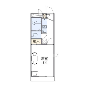 1K Apartment in Nishimaruyamacho - Kobe-shi Nagata-ku Floorplan