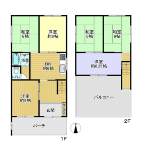 6DK {building type} in Wakabacho - Neyagawa-shi Floorplan