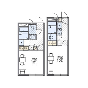 1K Apartment in Higashirinkan - Sagamihara-shi Minami-ku Floorplan