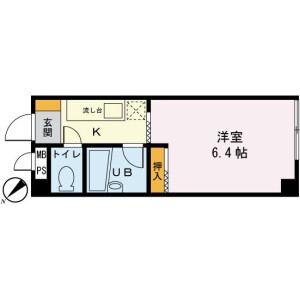 1K Mansion in Miyazaki - Kawasaki-shi Miyamae-ku Floorplan