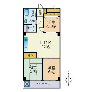 3LDK {building type} in Kyonancho - Musashino-shi Floorplan