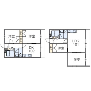 2DK Mansion in Yotsuya - Fuchu-shi Floorplan