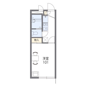 1K Apartment in Shirozugaoka - Kasuga-shi Floorplan