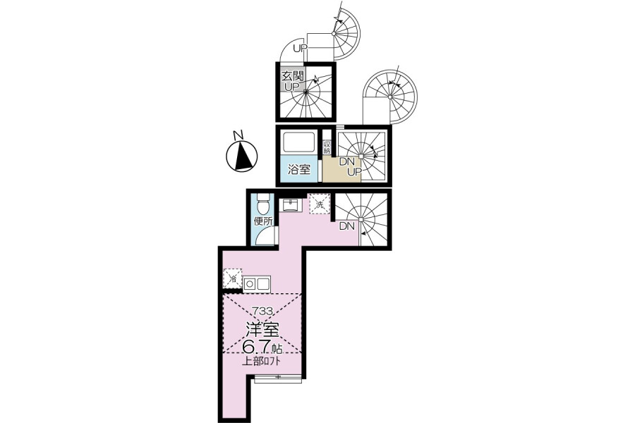 1R Apartment to Rent in Katsushika-ku Floorplan