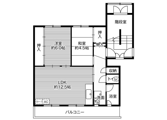2LDK Apartment to Rent in Sapporo-shi Toyohira-ku Floorplan