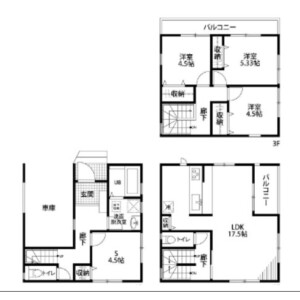 3SLDK Mansion in Asahicho - Kawagoe-shi Floorplan